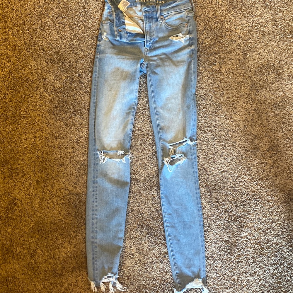 slightly worn American Eagle jeans